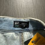 Gef France Light Acid Wash Distressed Skinny Fit Lepi Denim Shorts Size 6 Blue Photo 3