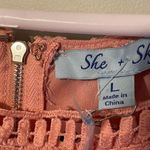 She & Sky  NWT Pink Lace design dress Sz Large Photo 1