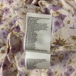 H&M  Floral Cotton Button-Up Midi Shirt Dress Size S Purple‎ Cream Photo 9