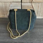 Vintage Frenchie of California Black Suede Bag / Purse Gold Chain Photo 3