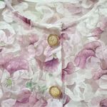 J.ING Jing Purple 3D Mesh Flower Button Down Blouse One Size NWT Photo 5