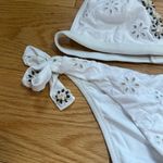 Valery Blu White Eyelet Bikini with Floral Beading Detail Size S NEW WITHOUT TAG Photo 10