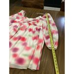 Revolve Amur marlowe long sleeve mini babydoll dress ivory pink watercolor 8 NWT White Photo 4