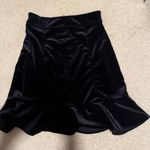Divided Black Velvet Skirt Photo 0