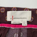 Anthropologie  Wide Leg Pants Size 4 Maroon Print Boho Flowy Casual Artsy Photo 9