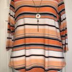 Bobbie & Brooks Bobbie Brooks Size S Ladies' Stripe Tunic Top + Necklace NEW Photo 0