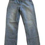 Everlane The Cheeky High Rise Crop Straight Leg Jeans Light Blue Wash Size 25 Photo 0