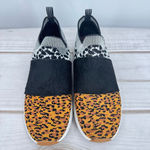 Sketchers X Mark Nason Animal Print Slip On Modern Jogger Shoes Memory Foam Sz 8 Black Photo 4
