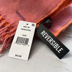 Steve Madden Reversible Leopard Print Scarf Orange Pink With Fringe Photo 9