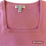 Dress Barn  Rose Pink Short Sleeve Ribbed Knit Square Neck Sweater Size 18/20 Photo 1
