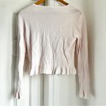 Find Me Now Butterfly Ribbed Open Tie Cardigan White Size M Photo 4