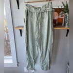 A New Day Light Sage Green High Waist Belted Dress Pants Size Large Photo 2