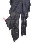 Wow Gold Label Black Ruffle Lace Silk Mockneck Full body Jumpsuit Size Large Photo 5