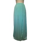 ZARA Trafalu Maxi Skirt Sz L Teal Fairy Boho Coastal Y2K Pull On Flowy Pockets Photo 3