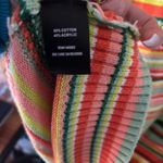 Torrid Knit Sweater Dress Plus 2 Orange Yellow Striped Knit Sleeveless Colorful Photo 5