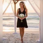 ZARA  dress in size small NWT black color style it in many ways bohemian, western Photo 10