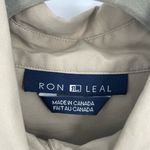 RON LEAL Women's Khaki Drawstring Waist Flap Pockets Utility Jacket Size 8 Green Photo 6