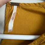 Free People Pavlo Dress Embroidery Boho Yellow Ruffle Western FLAW Women’s XS Photo 3