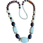 Women's Vintage Bakelite Necklace Beads 30 Inch Jewelry Bohemian Accessories Brown Photo 7