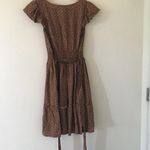 Candie's  brown floral tie waist deep v ruffle dress Photo 7