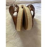 St. Agni Women's Tuscan Woven Espadrille Slide Sandals Leather Brown EU 40 EUC Size 9 Photo 9