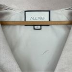 Alexis  Reagan Satin Lace Up Ruffled Peplum Top Blouse‎ Sz S Whimsical Romantic Photo 3