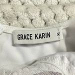 Grace Karin  A-Line Mini Dress Womens XL White Lace Illusion Sleeveless Reception Photo 3