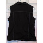 Rafaella  Women's Sleeveless Shirt & Skirt‎ Zip Up Shirt Black Lightweight Size 8 Photo 2