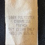 Vintage USA A Brod Fashion Accessories 100% Polyester Charmeuse French Small Black Photo 7