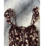 Free People Intimately Floral Brown Lace Flowy Take It Away Bodysuit Size Small Photo 4