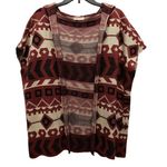 Womens Western Print Open Cardigan Small/Medium Short Sleeve Aztec Print Photo 0
