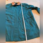 London Fog NWT Vintage Coat Jacket Size 14 Petite Dark Teal Leather Collar Barn Photo 12