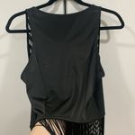 Bebe NWOT lace & fringe top Photo 10