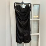 Nicole Miller Classic Timeless Black Silk Corset Bow Strapless Dress Size 6 S Photo 5