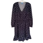 Draper James  Floral Peasant Dress Women's Large Navy Preppy Feminine Dainty Photo 2
