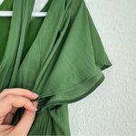 Anthropologie Deep V-Neck Vibrant Green Mini Dress Cocktail Size 4 Photo 9