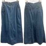 VTG 70s Landlubber Denim Maxi Skirt High Waist Cottage Hippie Retro Boho Medium Blue Photo 1