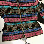 Adrianna Papell Vintage 90s Safe Silk by Blazer Evening Jacket Baroque Rope sz12 Photo 2