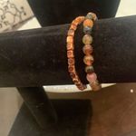 Set of stretch natural earth tone bracelets Brown Photo 1