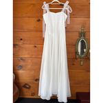 Lulus NWT  Radiant Romance White Tie-Strap Maxi Dress Wedding Bride Classy Size S Photo 3