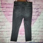 BLANK NYC  THE MADISON CROP FADED BLACK OPEN DISTRESSED RAW ANKLE JEANS 31 NWT Photo 1