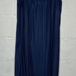Alfani Women's Accordion Pleated Midi Skirt Navy Blue Pull Photo 1