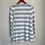 Needle & Thread Anthropologie  Long Silver Metallic Striped‎ Cardigan Size Small Photo 5