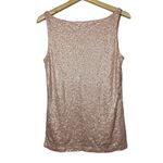 Talbots  Womens Sequins Tank Top Sz S Pink Metallic Sleeveless Scoop Neck Photo 1