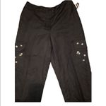Larry Levine black cropped Linen pants size 10P Photo 1