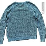 Sandro  Wool Acid Marled knit Sweater Chunky blue Black size 1 Photo 3