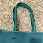 Summersalt Tote Bag Teal Green Neoprene Magnetic Snap Closure Zipper Pocket Photo 2