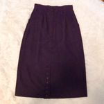 Dark Purple Vintage Wool Skirt Size 4 Photo 2