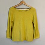 Boden Women's Size 4 100% Cashmere Puff Sleeve Knit Pullover Sweater Yellow Cozy Photo 1