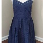 City Triangles Navy Blue Lace Overlay Pleated Skirt Sundress ModCloth  Juniors 9 Photo 0